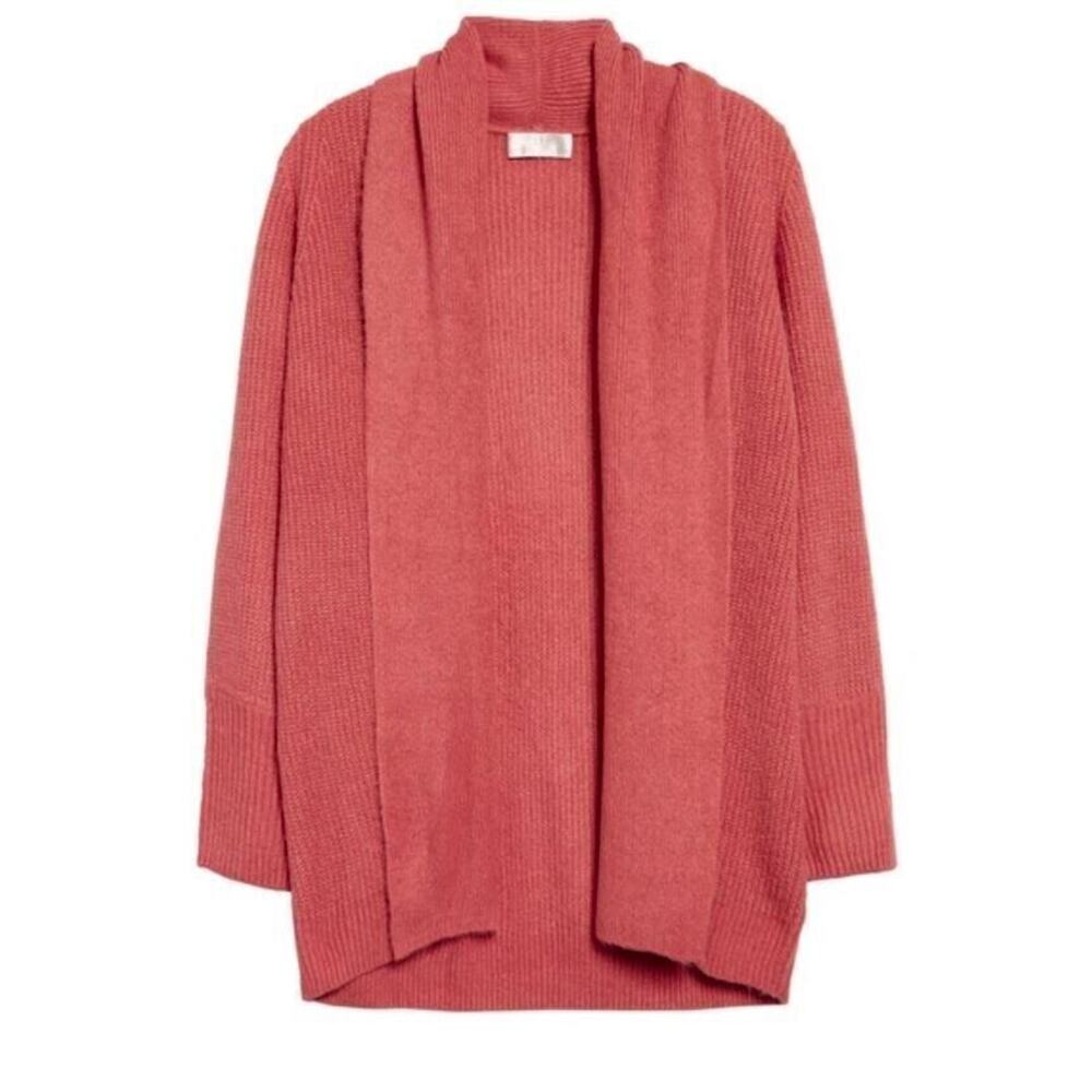 Rachel Parcell Women's Shawl Collar Open Cardigan‎ In Red Baroque XS $99